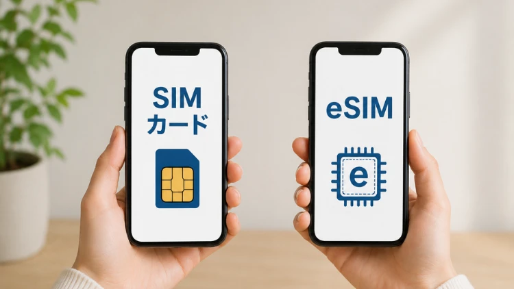 SIMカードとeSIMの特徴の違い