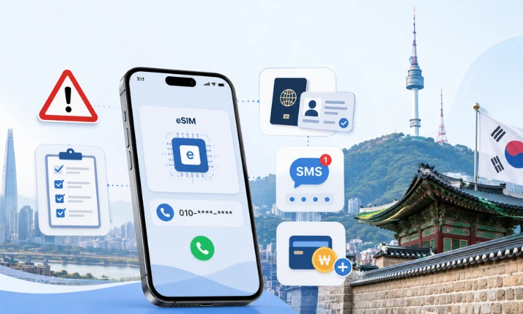 韓国eSIMの電話番号付きプランを利用する際の注意点